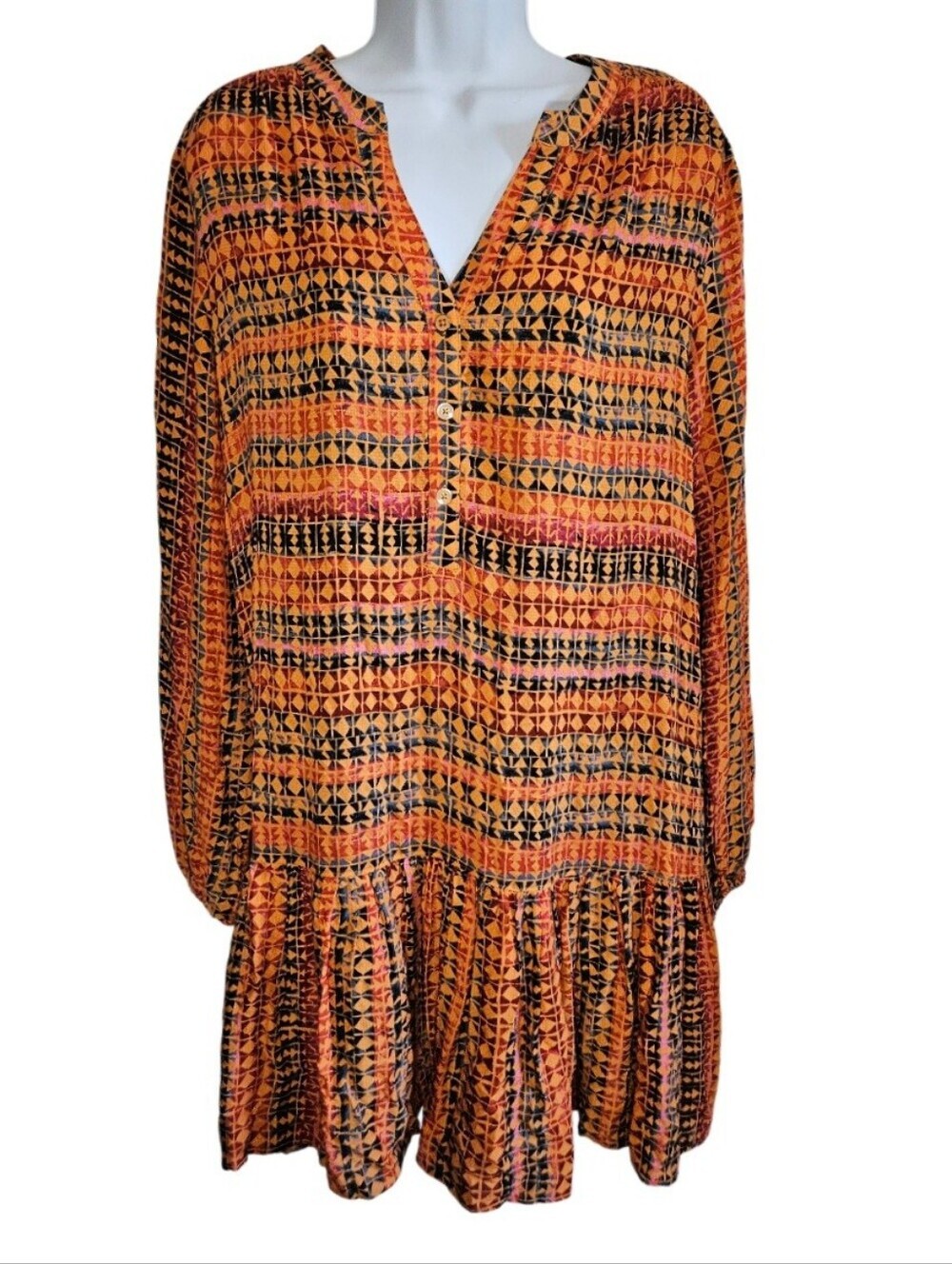 0086 Anthropologie Saturday Sunday Elyn Tunic Shift Dress New Size Small Boho